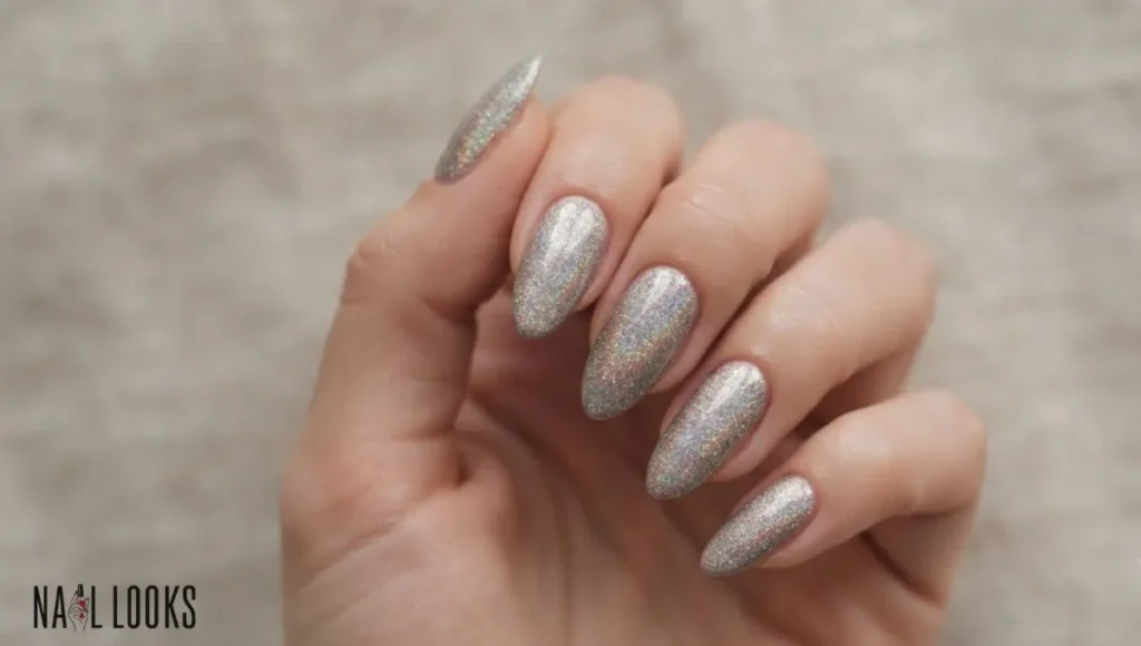Holographic Glitter Nails
