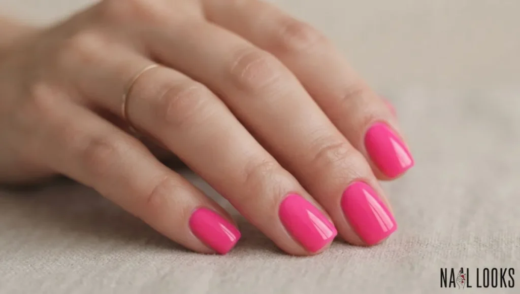 Hot Pink Nails