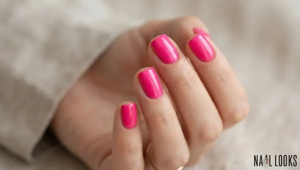 Hot Pink Nails