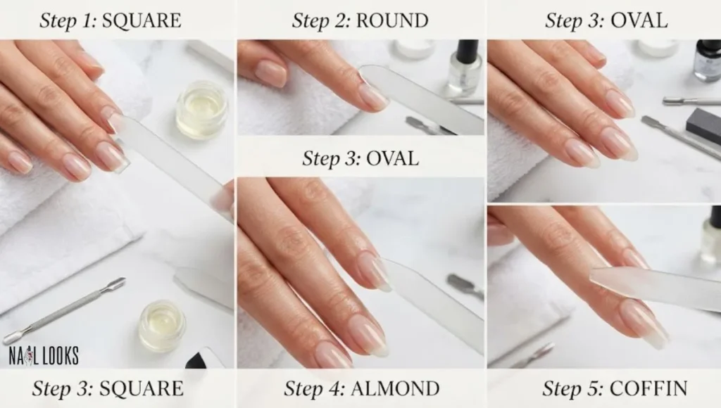 How to File Each Nail Shape at Home