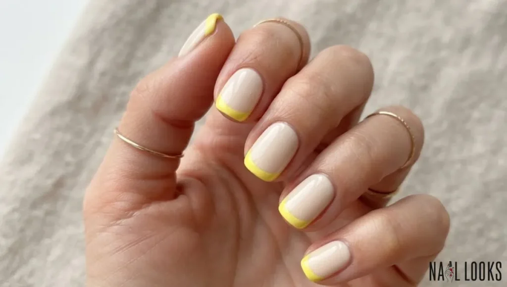Lemon Yellow French Tips
