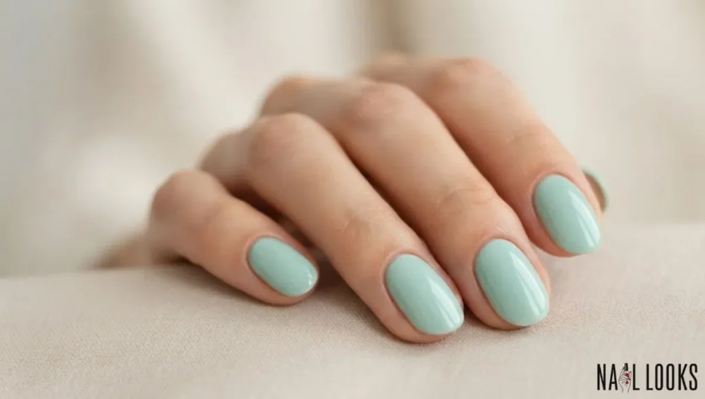 Mint Green Nails