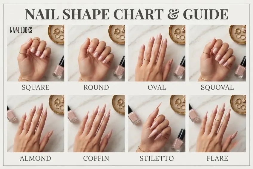 Nail Shape Chart & Guide
