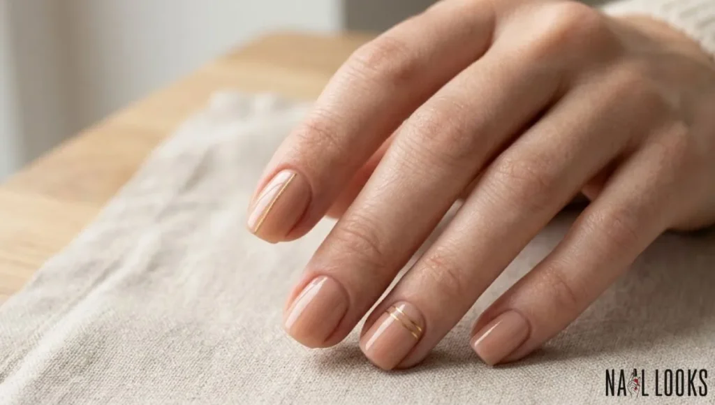Nude With Thin Gold Lines