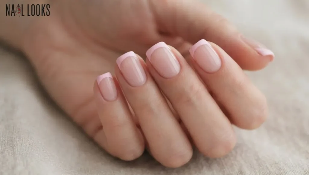 Pastel Pink French Tips