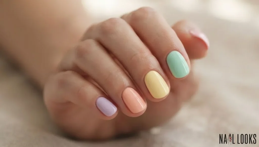 Pastel Rainbow - One Color Per Nail
