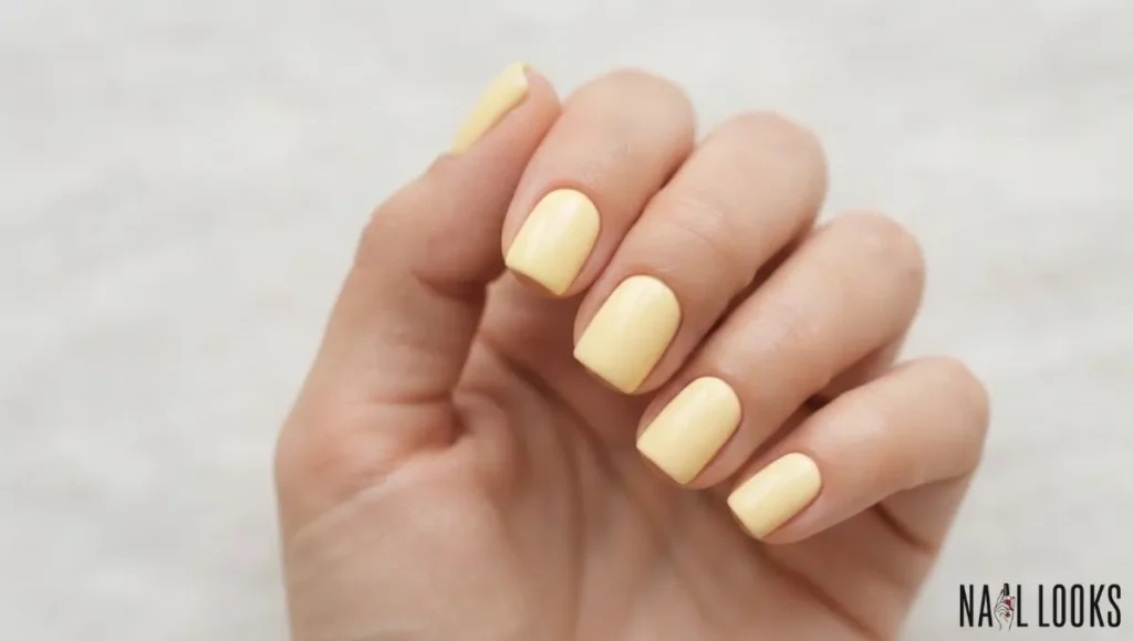 Pastel Yellow Nails