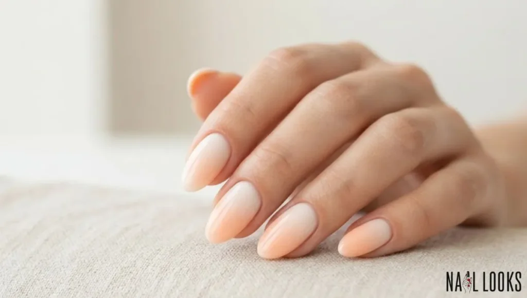 Peach Ombre Nails