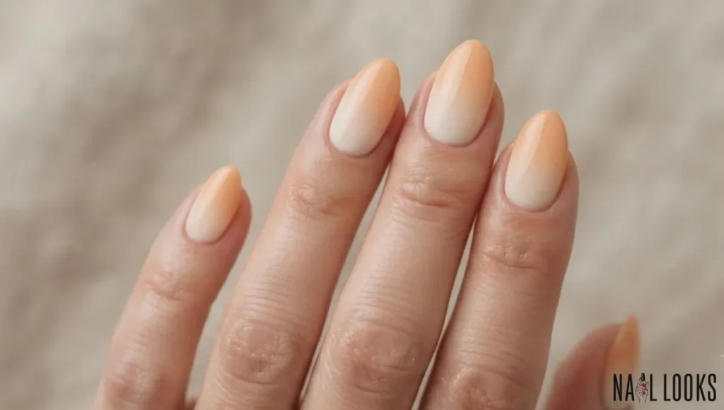 Peach Ombre Nails