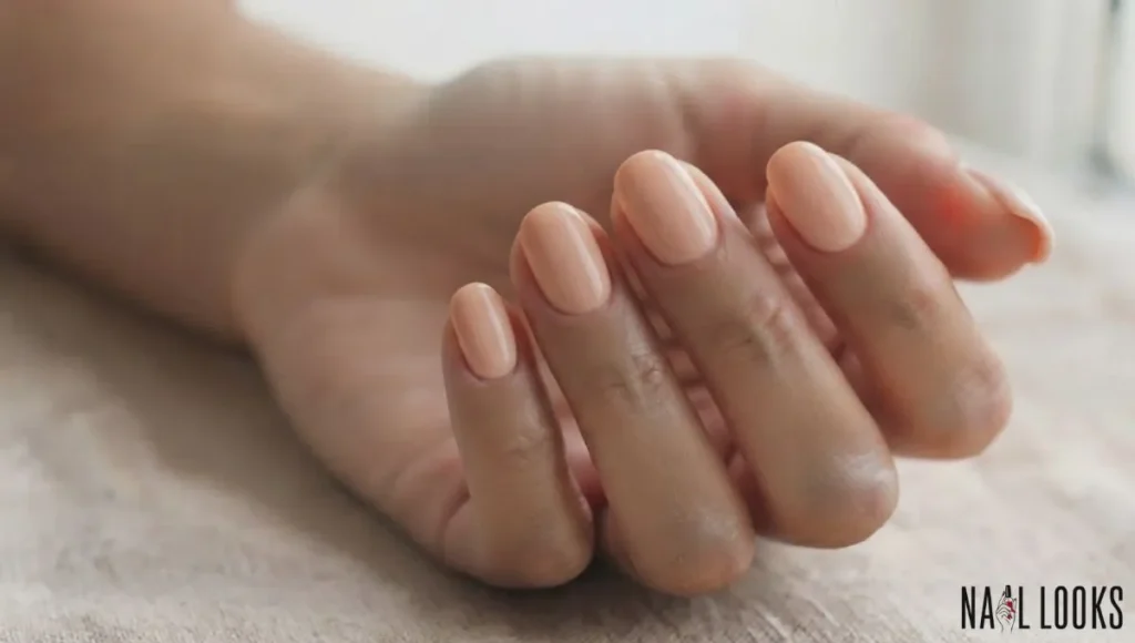 Peachy Nude Nails