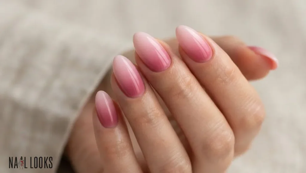Pink Ombre Nails