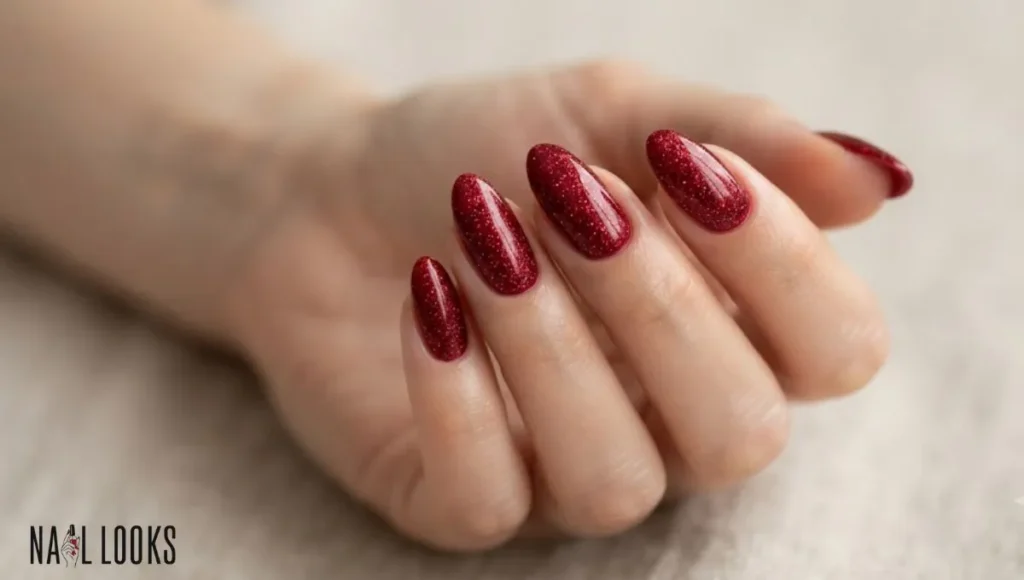 Red Glitter Nails