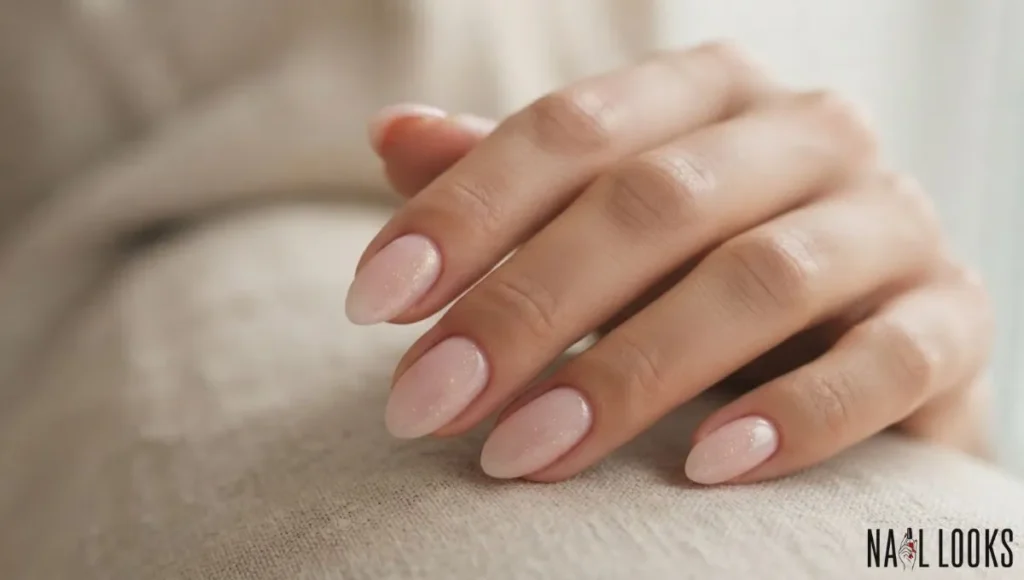Sheer Pink with Gold Shimmer