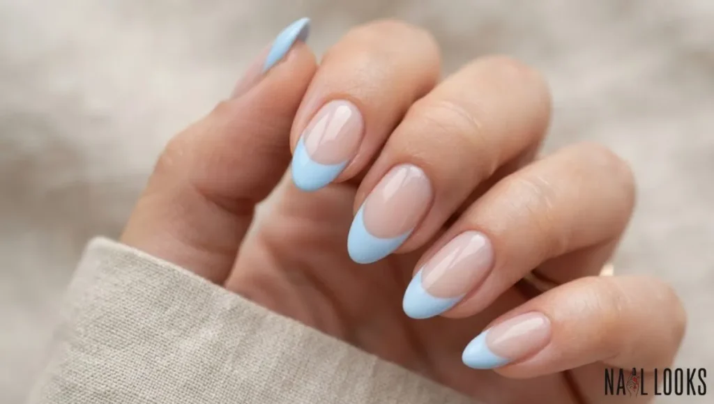 Sky Blue French Tips
