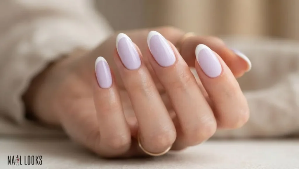 Soft Lavender with a White Tip