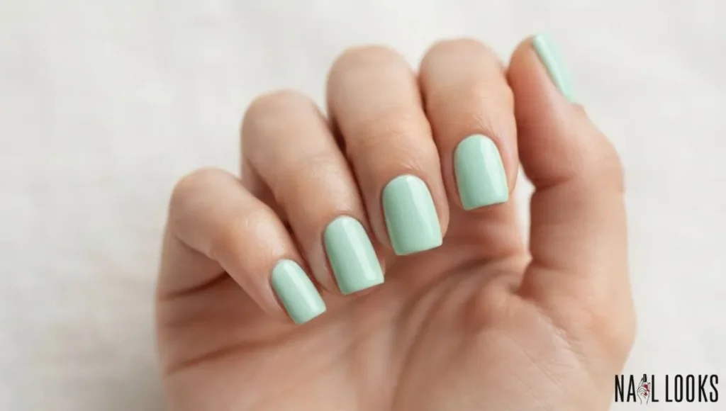 Soft Mint Green Nails