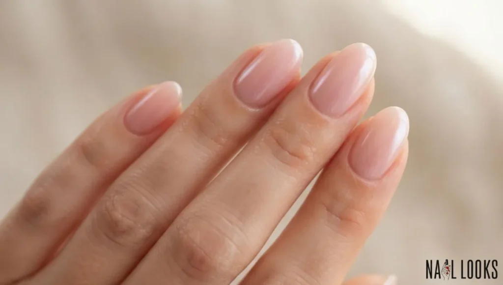Soft Pink Glazed Nails