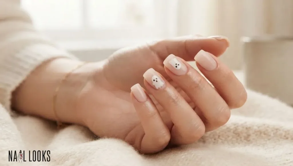 Spooky Ghost Nails
