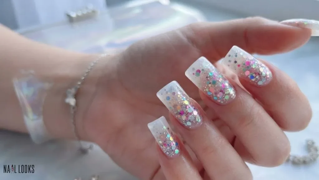 Y2K Glitter Duck Nails