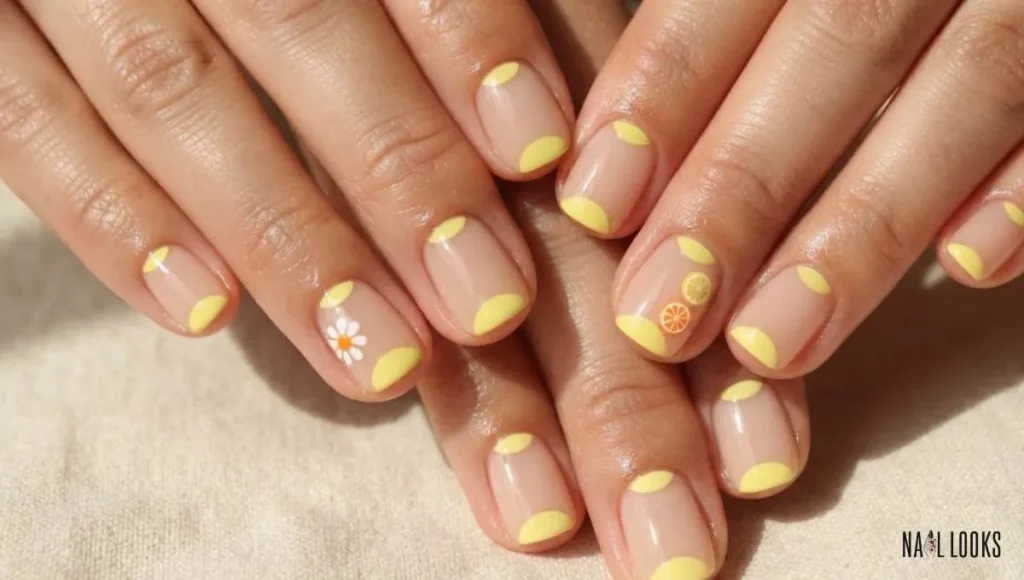 Lemon Yellow Half Moons
