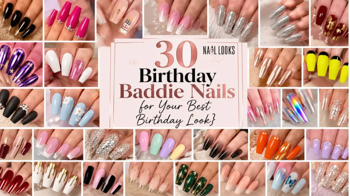 birthday baddie nails