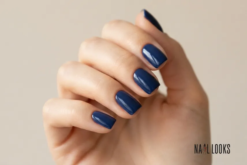 Blue Graduation Nails