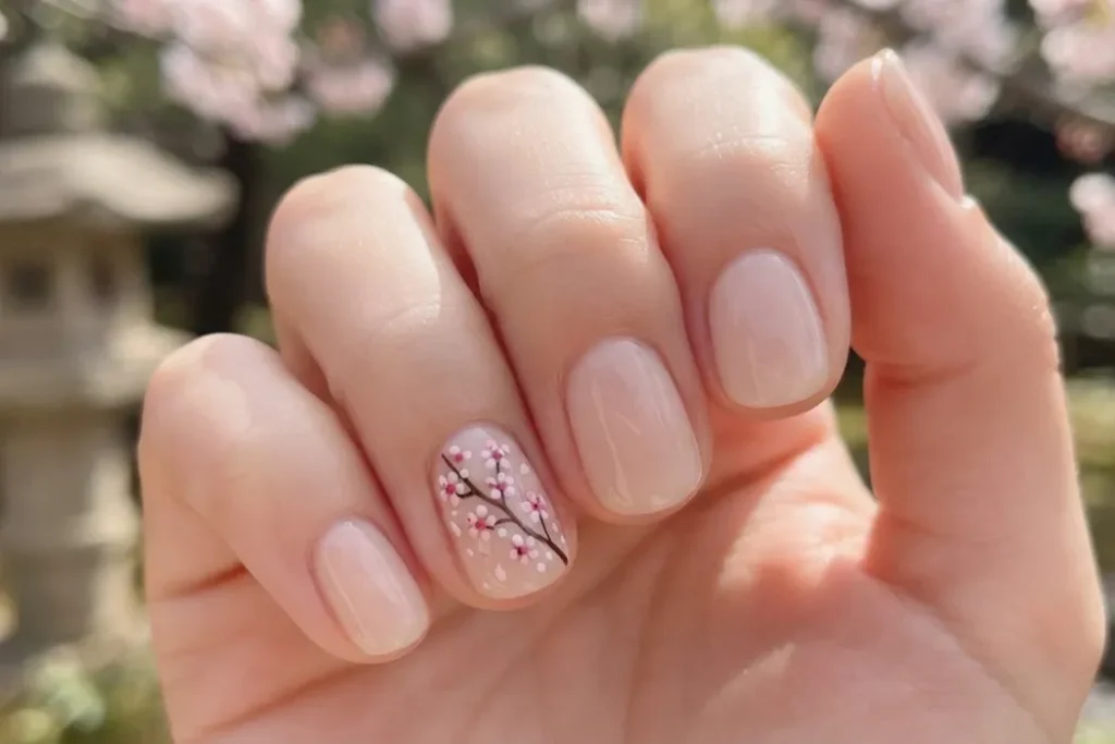 Cherry Blossom Nails for Beginners