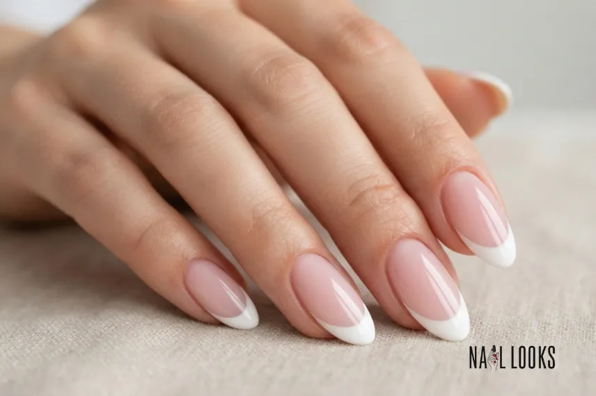 white May nails with small yellow daisy nail art
