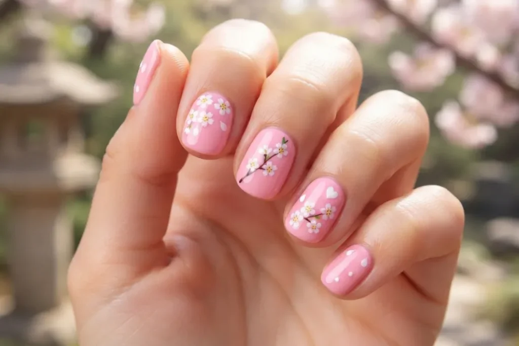 Cute Cherry Blossom Nail Designs