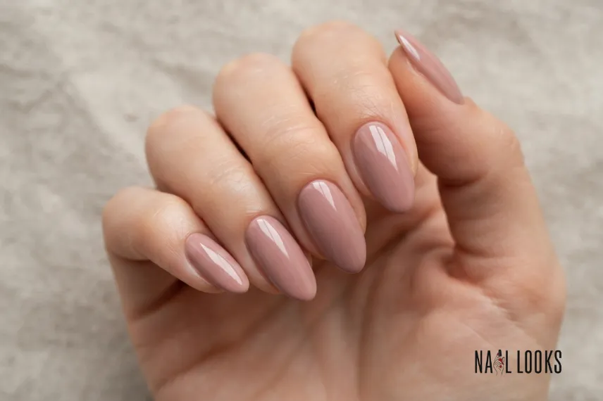 Dusty Rose on square nails