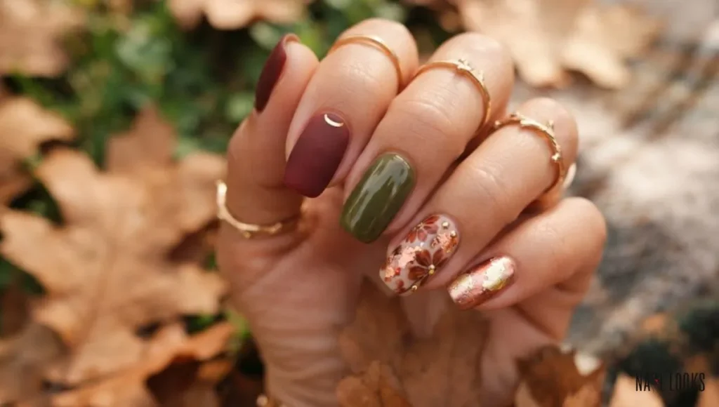 Easy Ways to Make Floral Nails Feel More Like Fall
