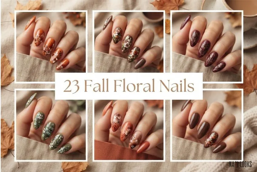 Fall Floral Nails