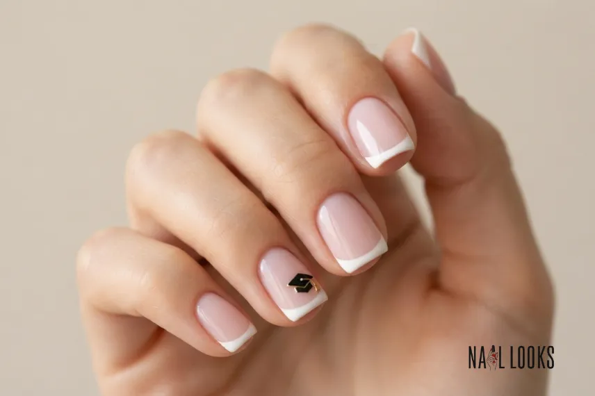 Graduation Nails With French Tips