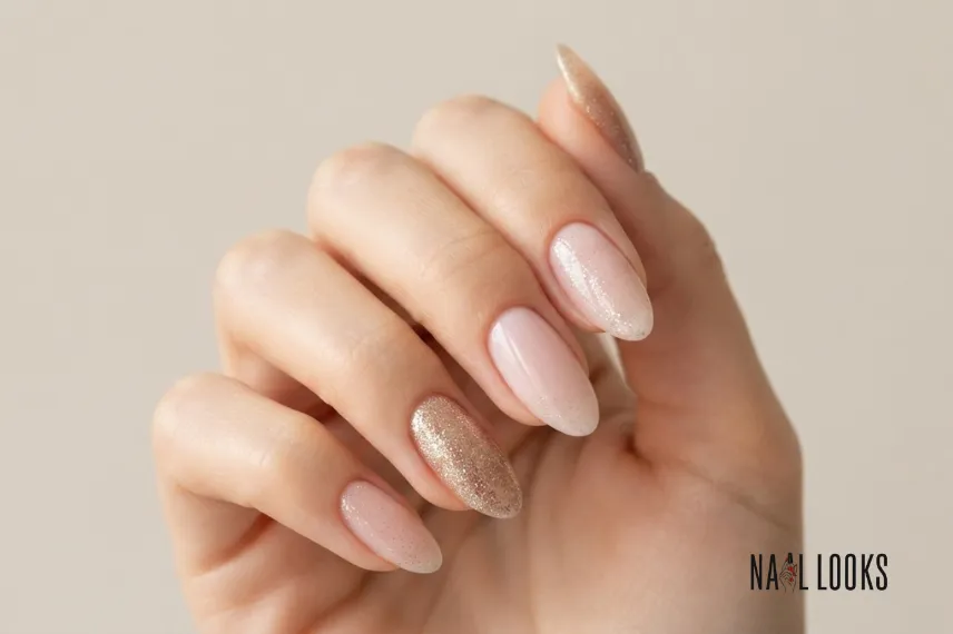 Graduation Nails With Glitter