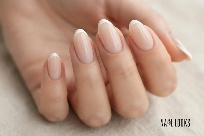 Italian Manicure With White Tips