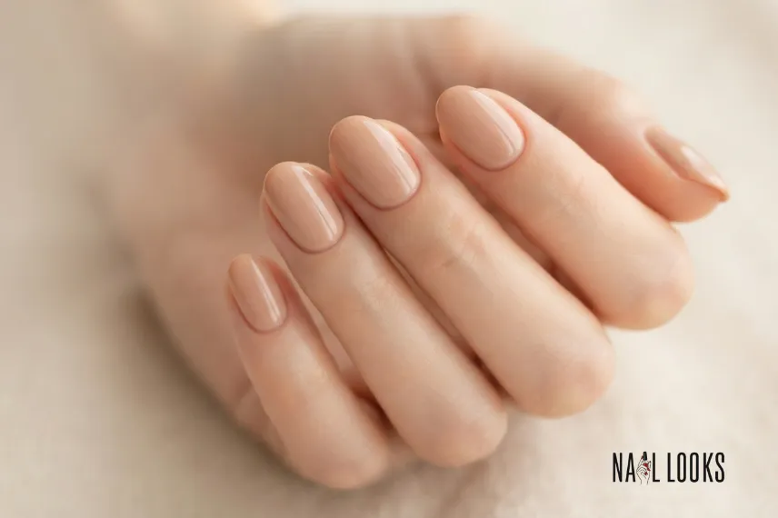 Italian Manicure With a Nude Base