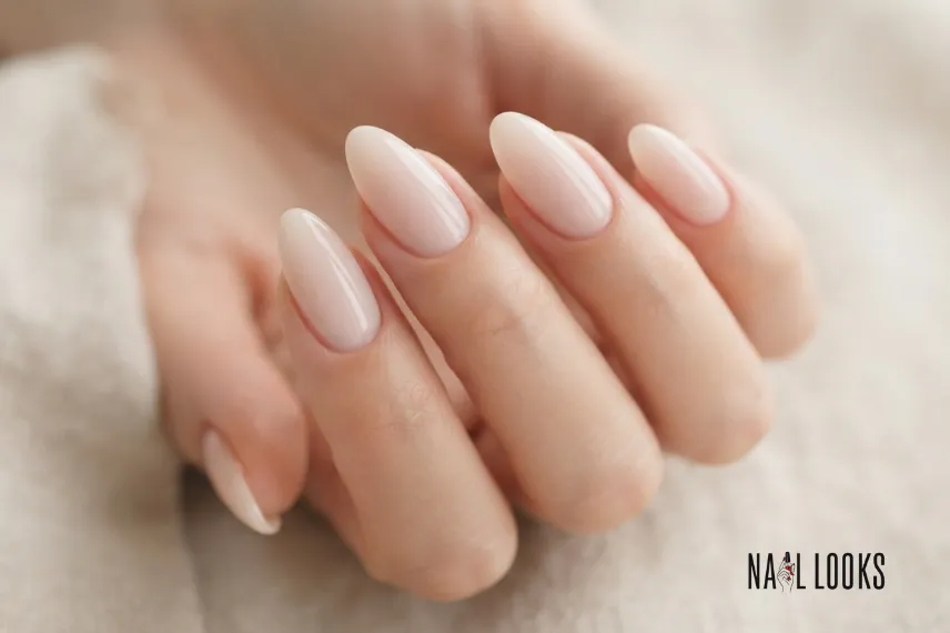 Italian Manicure on Almond Nails