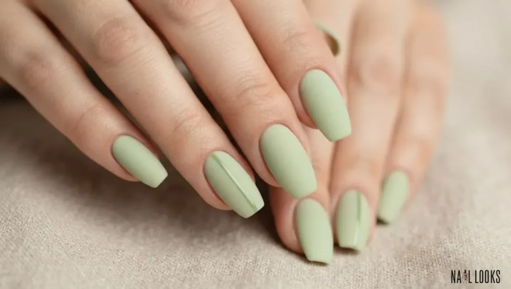 Matte Matcha Nails