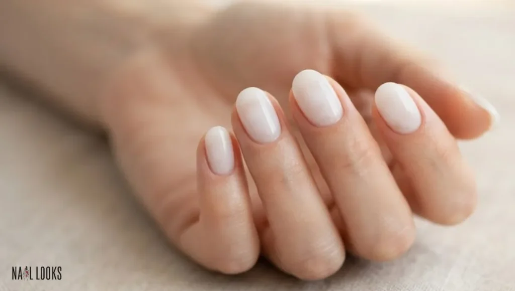 Milky White Nails