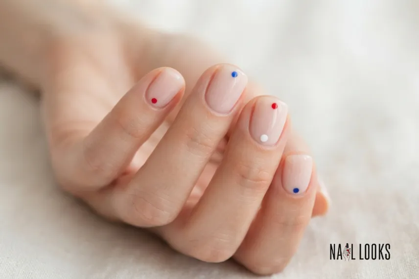 Minimal Red, White, and Blue Dots