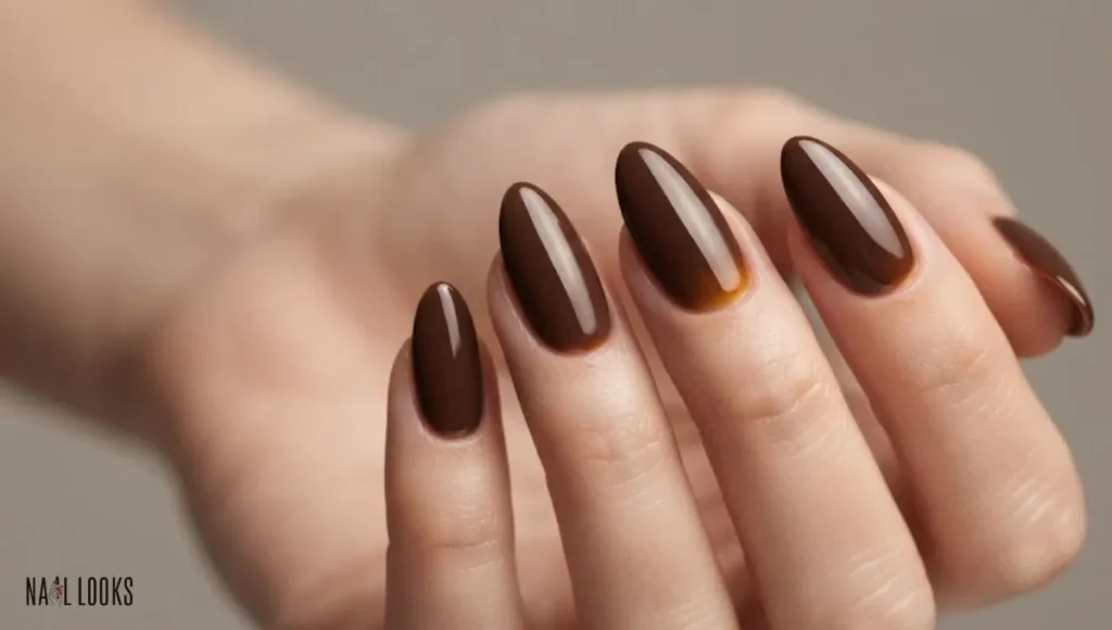 Minimalist Chocolate Brown Nails