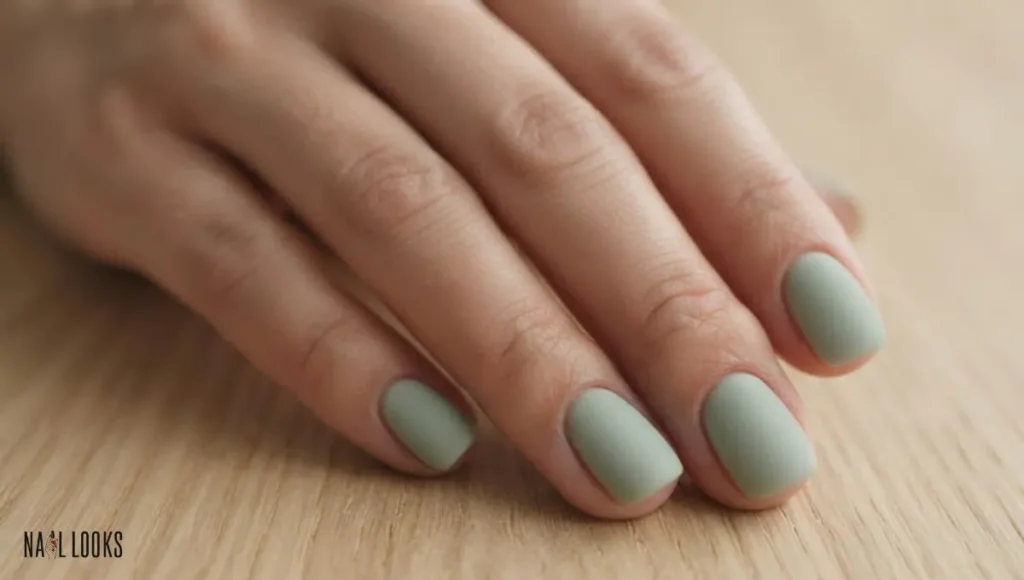 Minimalist Green Nails
