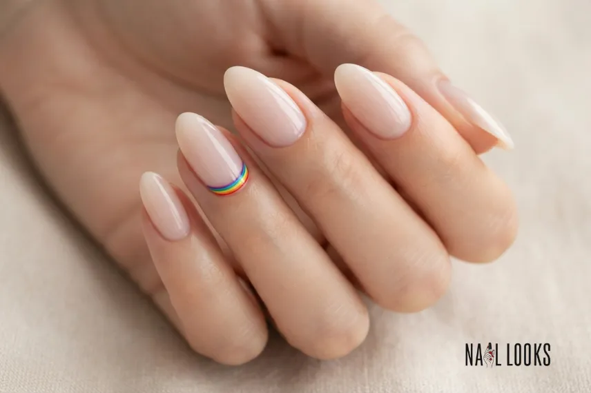 Minimalist Pride Nails