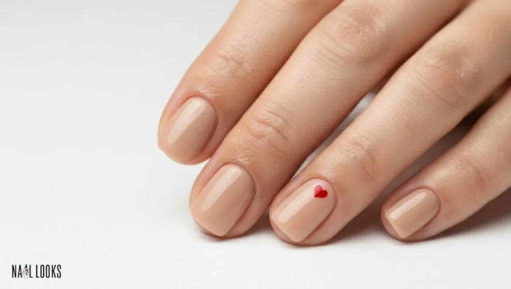 Minimalist Red Accent Nails