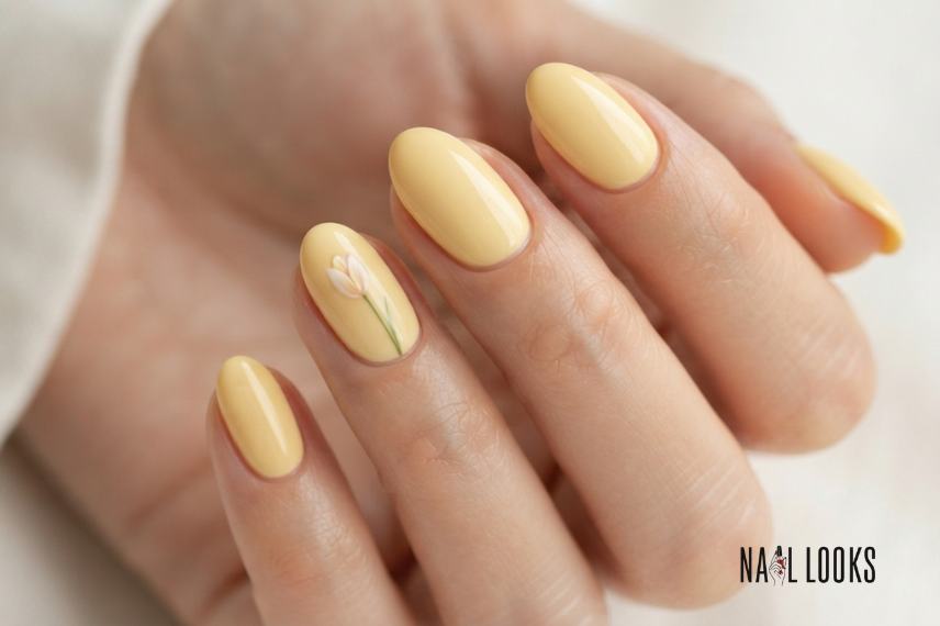 Minimalist Tulip Accent Nail