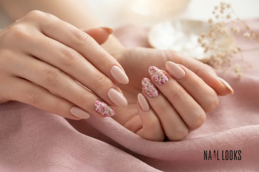 Mother’s Day Nails With Roses