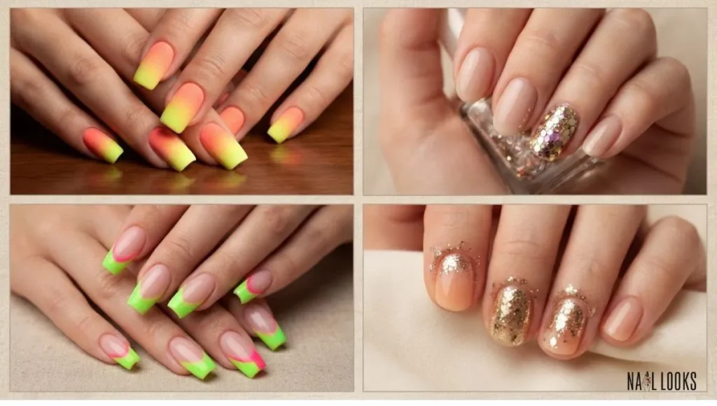 One Bold Statement Nail Covered in Glitter