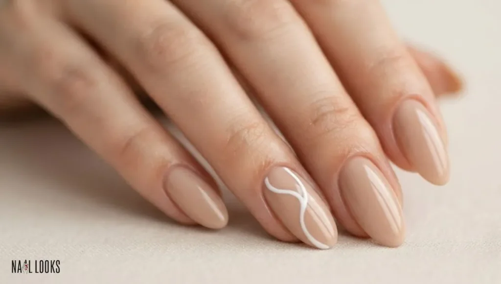 One-Line Abstract Nail Art
