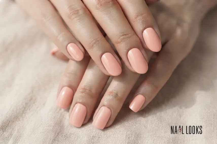 Peachy Pink nails