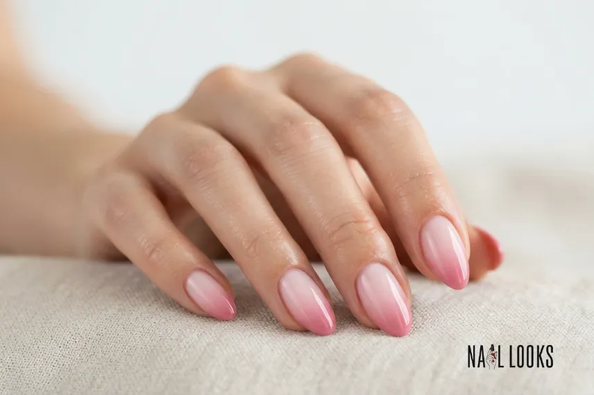Pink Ombre French Tip Nails